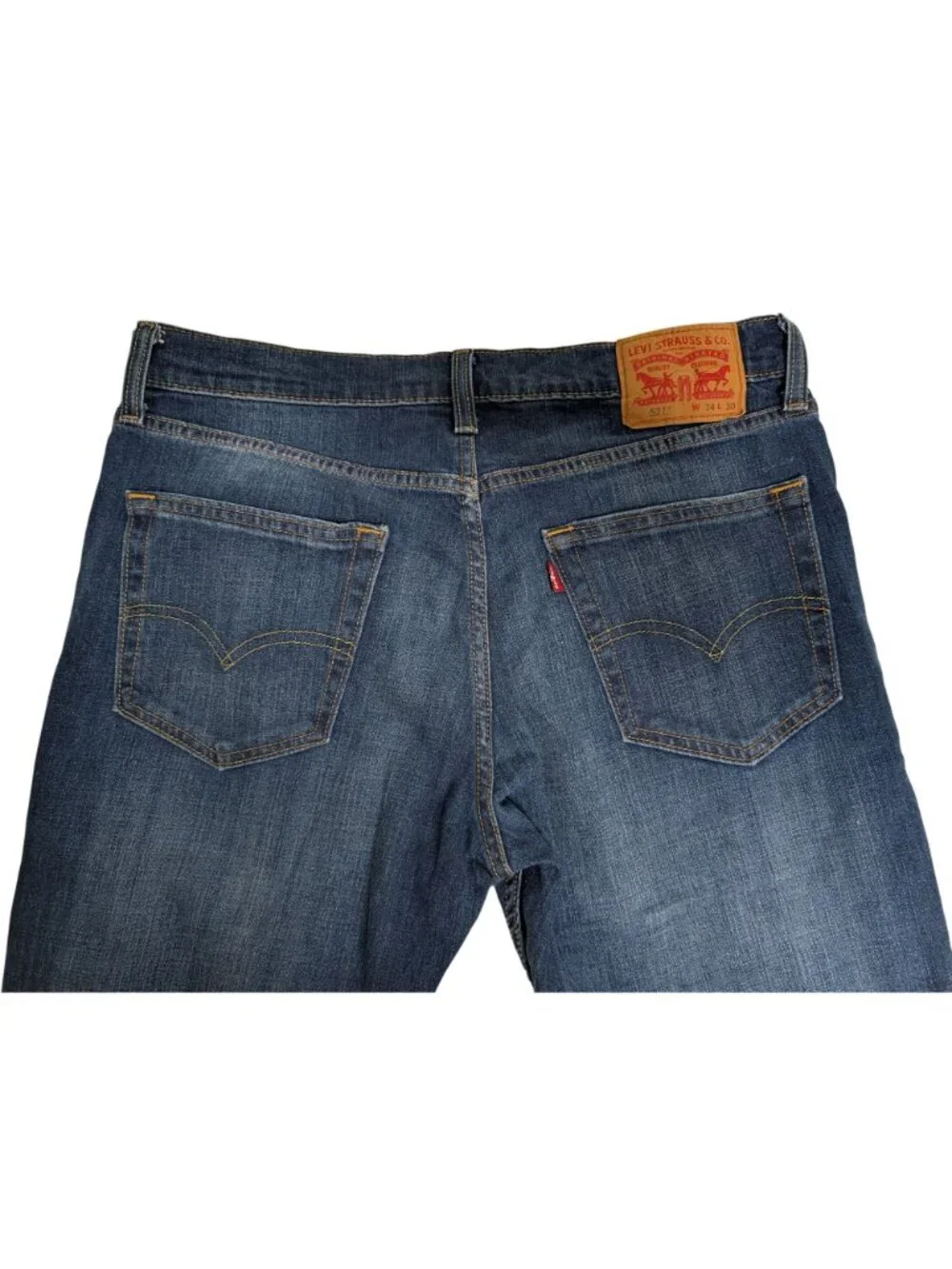Levis 527 Bootcut Mens Blue Denim Medium Wash Cotton Jeans 34x30 - Picture 11 of 12